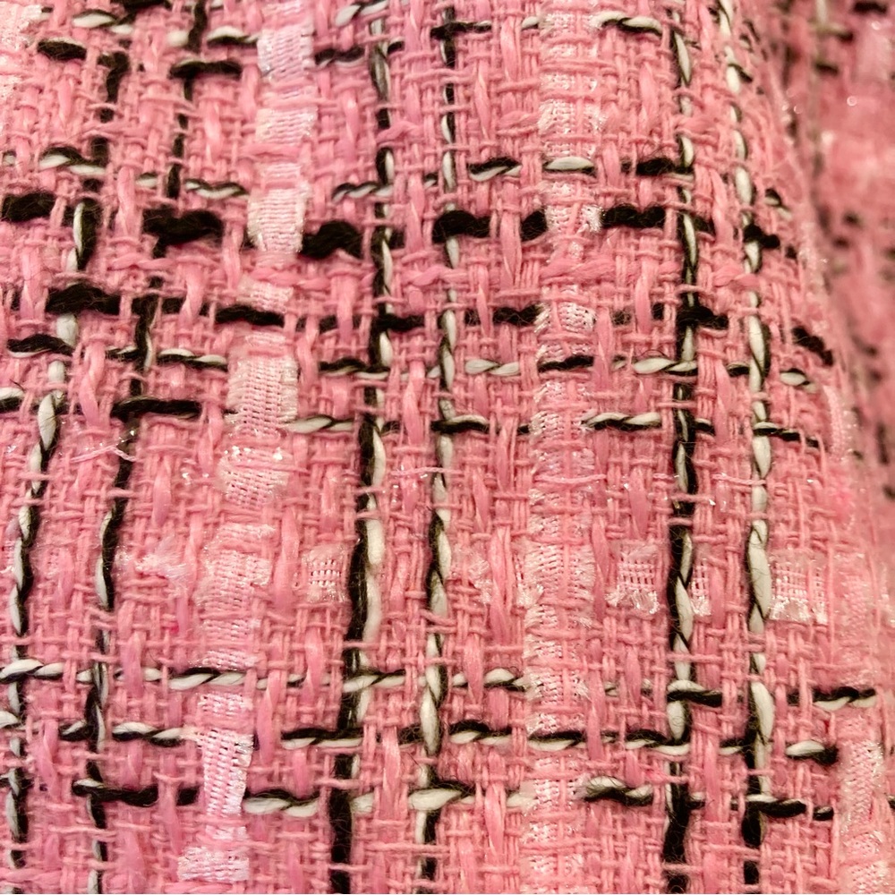 Barbiecore pink tweed Legally Blonde pencil skirt plaid Barbie new preppy - Picture 11 of 12